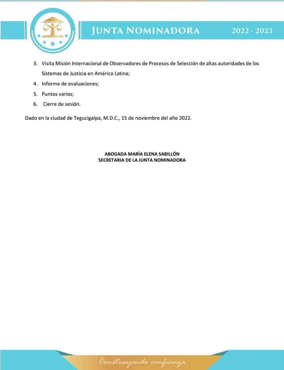 Sesión #9 convocatoria 